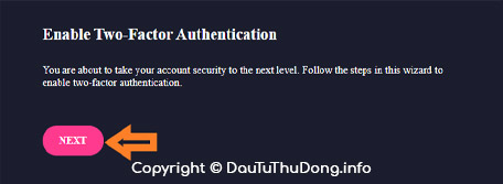 Mở bảo mật Google Authenticator