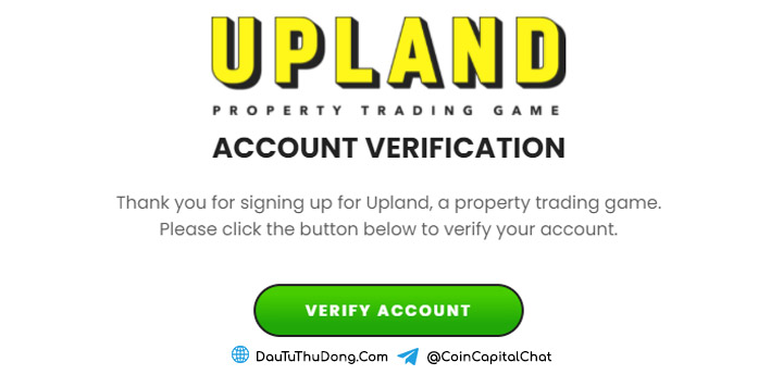 Xác thực đăng ký tài khoản Upland