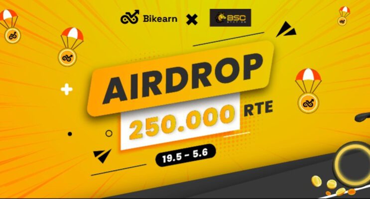 Nhận 1.810 slot BIKEARN Airdrop với tổng giá trị 250.000 RTE